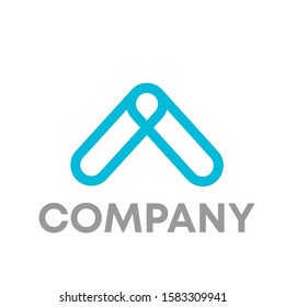 letter A logo icon design template sign