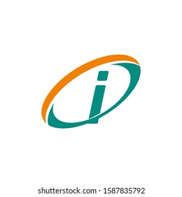 Letter I logo icon design template elements 
