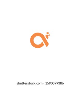 Letter A logo icon design template elements technology