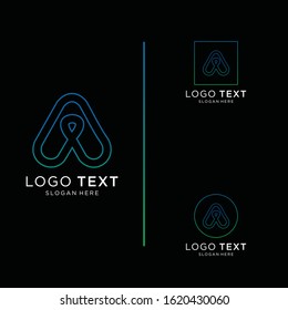 Letter A logo icon design template elements