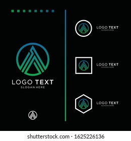 Letter A logo icon design template elements