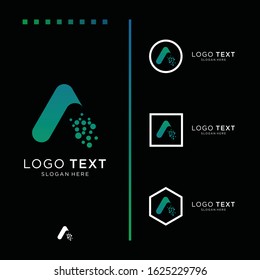 Letter A logo icon design template elements