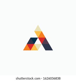Letter A logo icon design template elements
