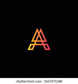Letter A logo icon design template elements.