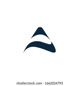 Elementos de plantilla de diseño de icono de logotipo de carta A