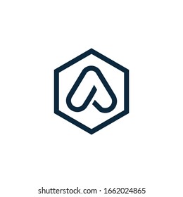 Letter A logo icon design template elements