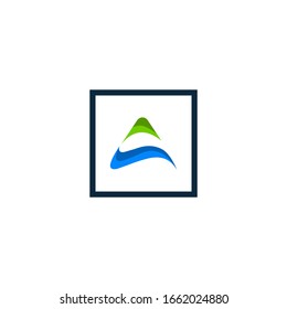 Letter A logo icon design template elements