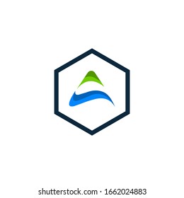 Letter A logo icon design template elements