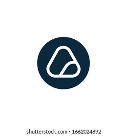Elementos de plantilla de diseño de icono de logotipo de carta A