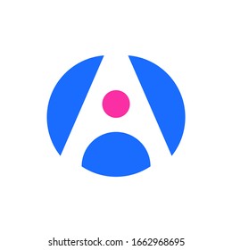 Buchstabe A. Symboldesign. Vorlagenelemente - Vektorillustration-Zeichen