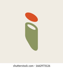 Buchstabe I Logo. Symboldesign. Vorlagenelemente - Vektorillustration-Zeichen