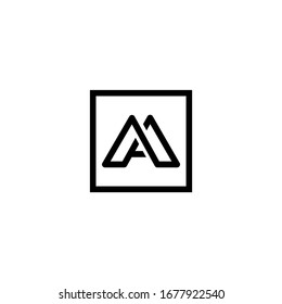 Letter AM logo icon design template elements