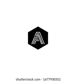 Letter A logo icon design template elements