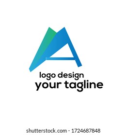 Plantilla de diseño de icono de logotipo de carta A
