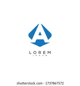 Letter A logo icon design template elements