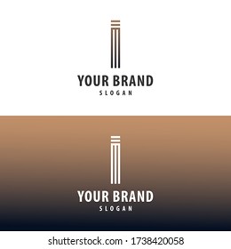 Concepto de plantilla de diseño de icono de logotipo de carta I