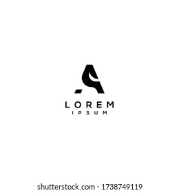 Elementos de plantilla de diseño de iconos de logotipo de carta A
