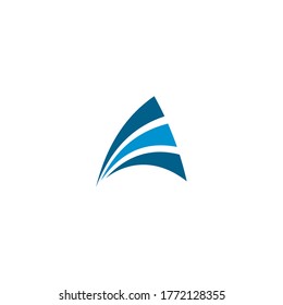 Elementos de plantilla de diseño de iconos de logotipo de carta A