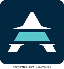 Elementos de plantilla de diseño de icono de logotipo de carta A, logotipo abstracto