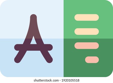 Letra A icono de diseño de elementos de plantilla - signo vectorial.
