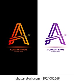 Letter A logo icon design template elements - vector sign. Business card templates