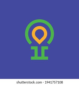 Logo de la carta I. Diseño de iconos. Elementos de plantilla - signo vector