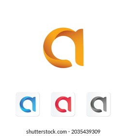 Letter A logo icon design template elements.Creative Letter A Logo design vector template.Colorful Alphabet collection.Type Characters Logotype symbols.