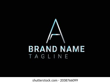 Un logotipo de carta y una plantilla de diseño de iconos