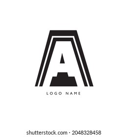 Letter A logo icon design template elements