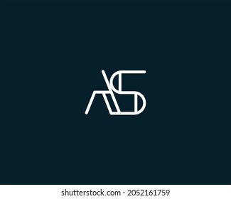 Design-Vorlagen für das Logo Letter AS