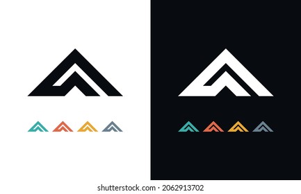 Letter A logo icon design template elements