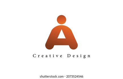 Elementos de plantilla de diseño de iconos de logotipo de carta A