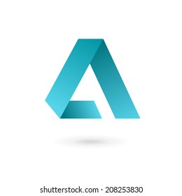 Letter A logo icon design template elements. Vector color sign.