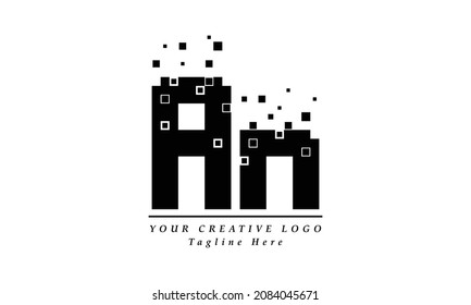 Letter AN logo icon design template elements