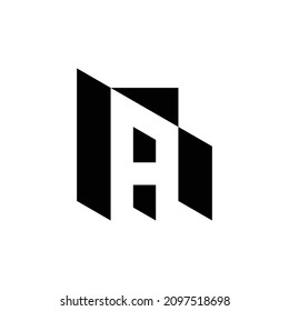 Letter A logo. Icon design. Template elements. Geometric abstract logos
