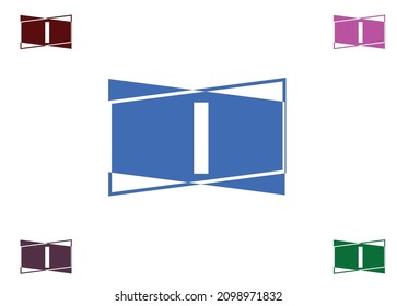 I logotipo de carta y plantilla de diseño de iconos