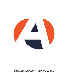 Logo de la letra A. Diseño de iconos. Elementos de plantilla. Logotipos abstractos geométricos