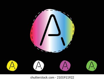 Un logotipo de carta y una plantilla de diseño de iconos