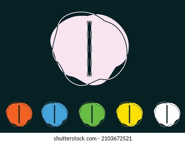 I letter logo and icon design template