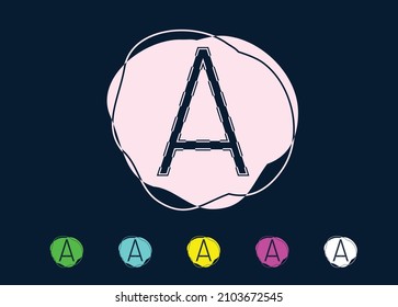 A letter logo and icon design template