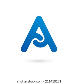 Letter A logo icon design template elements. Vector color sign.