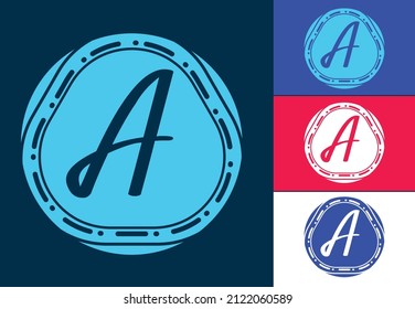 Un logotipo de carta y una plantilla de diseño de iconos