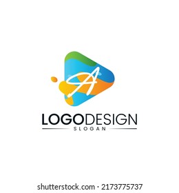 Letter A logo icon design template elements - vector sign, simple letter a logo template vector set