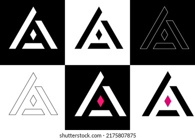 Logo de la letra A. Diseño de iconos. Elementos de plantilla - signo vector
rhombus