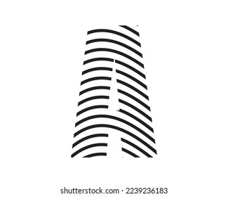 Elementos de plantilla de diseño de iconos de logotipo de carta A