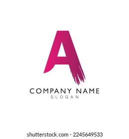 Letter A logo icon design template elements
