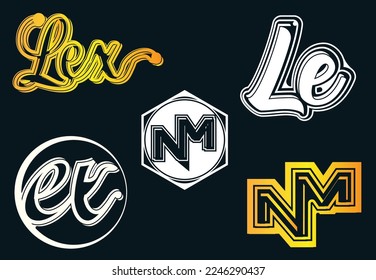 Letter logo and icon design template set