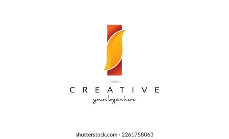 Letter I logo icon design template elements