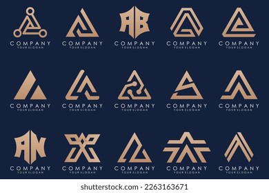 Letter A logo icon design template.