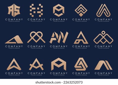 Letter A logo icon design template.
